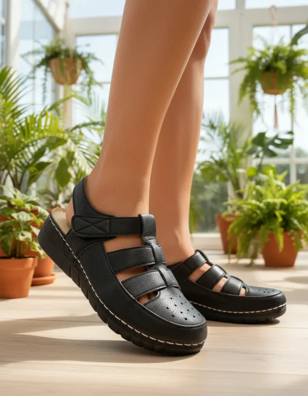 Sandalia Pullman Puntera Dama Negro Pu235